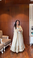 Premium Cream Anarkali Suit for Festive & Wedding Wear
