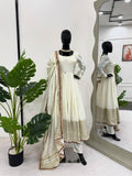 Premium Cream Anarkali Suit for Festive & Wedding Wear