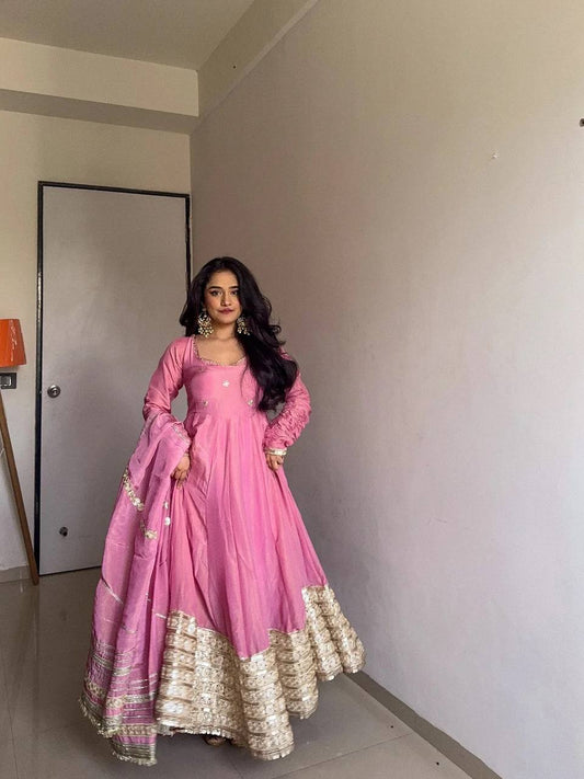 Royal Pink Ethnic Anarkali Suit for Festive Wear