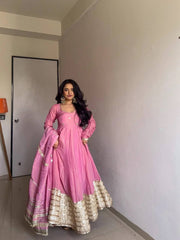 Royal Pink Ethnic Anarkali Suit for Festive Wear