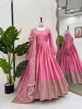 Royal Pink Ethnic Anarkali Suit for Festive Wear