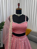 Timeless Blush Pink Ethnic Ensemble with Floral Detailing
