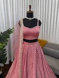 Timeless Blush Pink Ethnic Ensemble with Floral Detailing