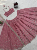 Timeless Blush Pink Ethnic Ensemble with Floral Detailing