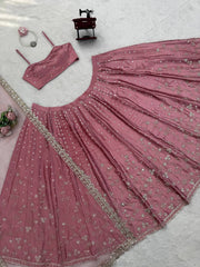 Timeless Blush Pink Ethnic Ensemble with Floral Detailing
