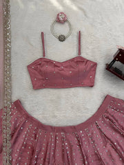 Timeless Blush Pink Ethnic Ensemble with Floral Detailing