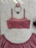 Timeless Blush Pink Ethnic Ensemble with Floral Detailing