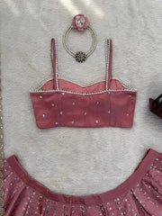Timeless Blush Pink Ethnic Ensemble with Floral Detailing